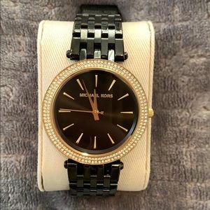 Michael Kors Black & Gold SS Watch